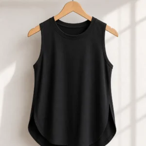 Essence solid split tank top — REU Brand